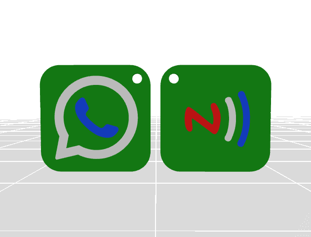 NFC WhatsApp Keychain – Reprogrammable