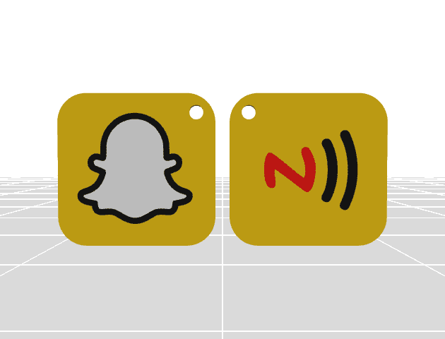 NFC Snapchat Keychain – Pre-Programmed (Locked)