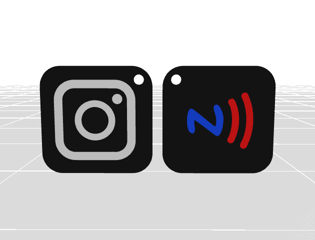 NFC Instagram Keychain – Reprogrammable